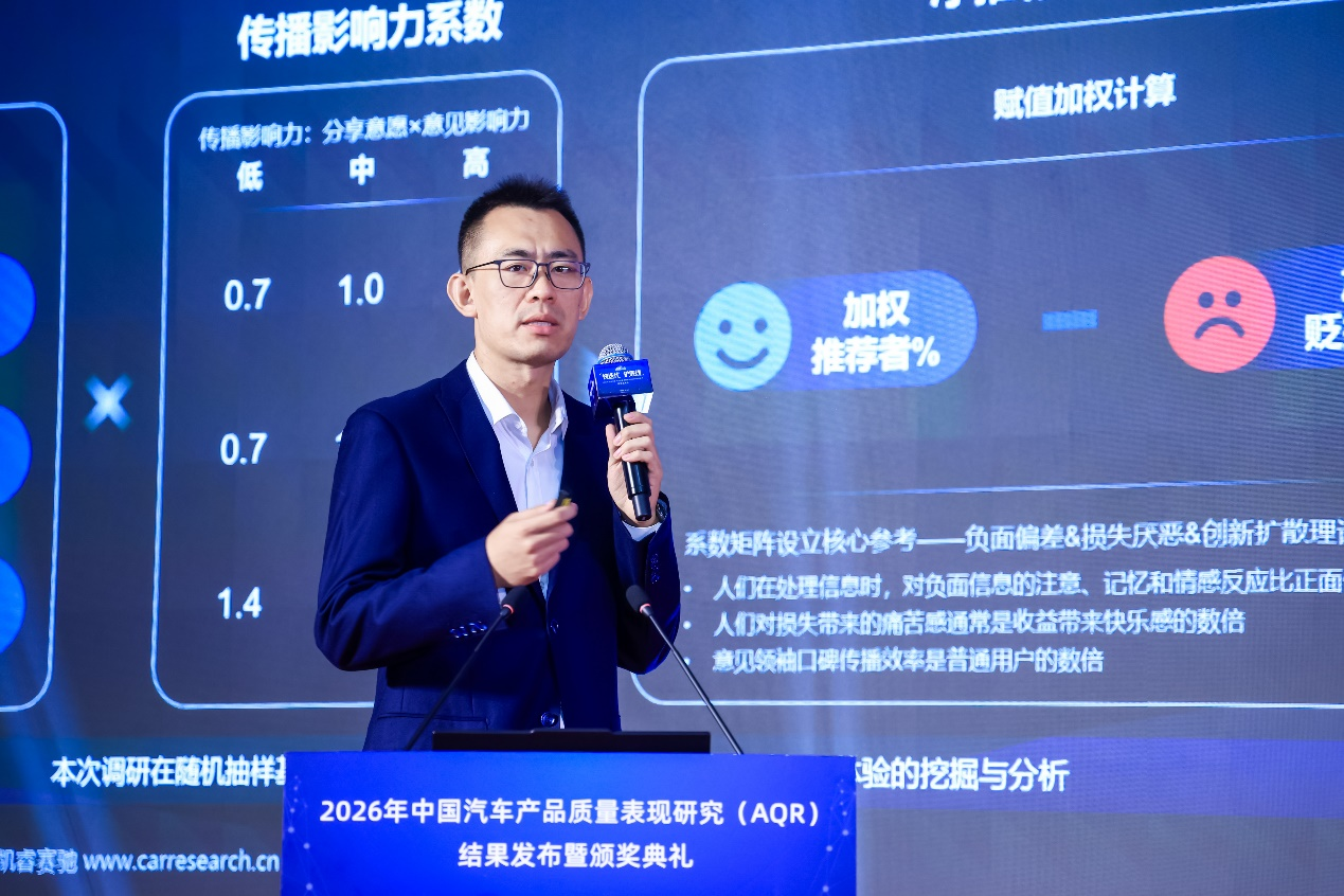 2026年中国汽车产品质量表现研究（AQR）结果发布暨颁奖典礼在京举办